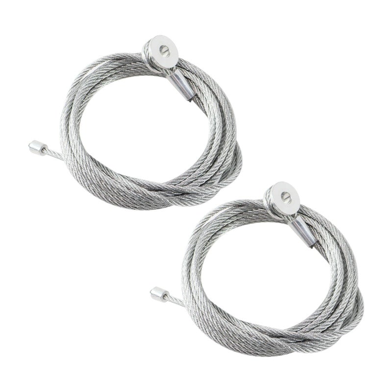 LAFORMO Pair (2) Enclosed Cargo Trailer Ramp Door Cable Replacement Kit Cables 150 Inch,Replacement for CAB1-8CB150 - Image 1